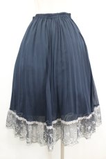 画像3: axes femme / カラー刺繍レースプリーツスカート  ネイビー I-26-05-18-109-AX-SK-SA-ZI (3)