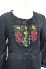 画像3: PINK HOUSE / 刺繍長袖ブラウス  ブラック I-26-05-18-014-LO-BL-SA-ZI (3)