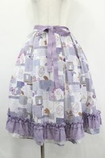 画像1: axes femme POETIQUE / コラージュプリントフリルスカート  ラベンダー I-26-05-18-111-AX-SK-SA-ZI (1)