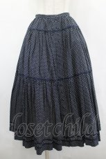 画像1: INGEBORG / 水玉前開きスカート  ネイビー I-26-05-18-120-LO-SK-SA-ZI (1)