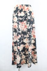 画像1: INGEBORG / 編み下げ&斜め切替カットスカート  ブラック I-26-05-18-126-LO-SK-SA-ZI (1)