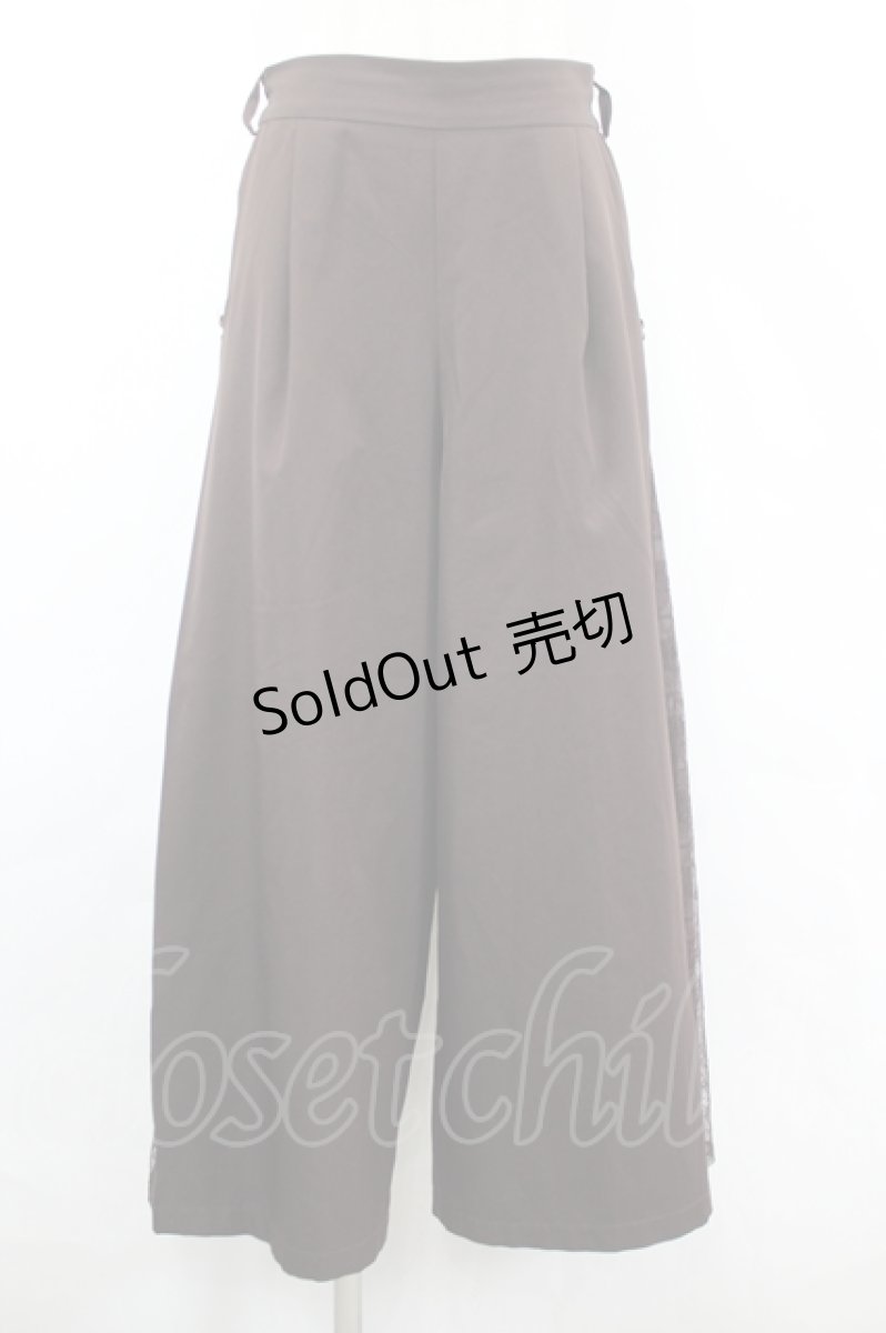 画像1: axes femme / チェック×レース切替パンツ F ブラウン I-26-05-18-129-AX-PA-TE-ZI (1)