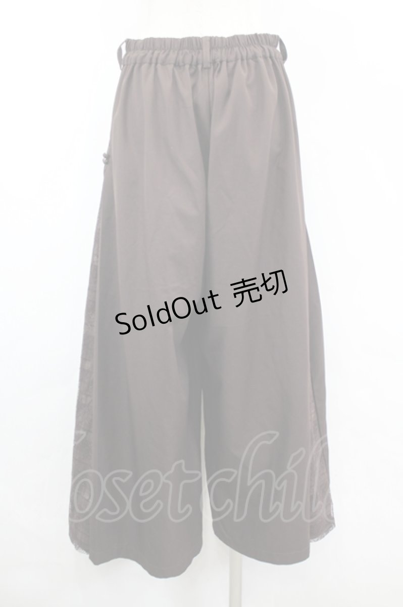 画像2: axes femme / チェック×レース切替パンツ F ブラウン I-26-05-18-129-AX-PA-TE-ZI (2)