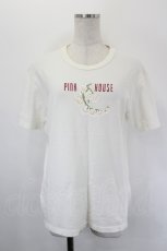 画像1: PINK HOUSE / フラワー&ロゴpt半袖Tシャツ  アイボリー I-26-05-18-016-LO-TS-SA-ZI (1)