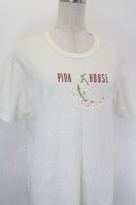 画像3: PINK HOUSE / フラワー&ロゴpt半袖Tシャツ  アイボリー I-26-05-18-016-LO-TS-SA-ZI (3)