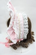 画像3: BABY,THE STARS SHINE BRIGHT / Rose Lace Rococoボンネット  ピンクＸ白 I-26-05-18-145-BA-AC-SA-ZI (3)
