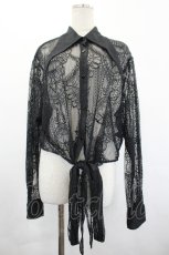 画像1: PUNK RAVE / レースブラウス  黒 I-26-05-20-031-PU-BL-SA-ZI (1)