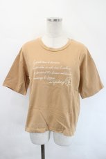 画像1: INGEBORG / ロゴ&カメリアプリントオフショルダースタイルカットソー  ベージュＸ白 I-26-05-20-046-LO-TO-SA-ZI (1)