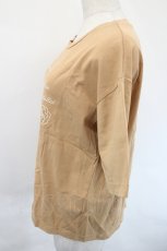 画像2: INGEBORG / ロゴ&カメリアプリントオフショルダースタイルカットソー  ベージュＸ白 I-26-05-20-046-LO-TO-SA-ZI (2)