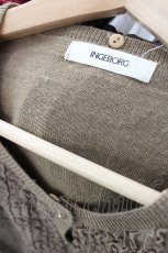 画像5: INGEBORG / フロントピコフリル切替ニットカーディガン  ブラウン I-26-05-20-053-LO-TO-SA-ZI (5)