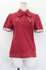 画像1: Fi.n.t / ロゴ刺繍タイポロシャツ  ボルドー I-26-05-20-058-CA-TO-SA-ZI (1)