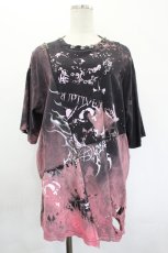 画像1: LOVE KILLER / クラッシュデザインTシャツ  ピンクＸ黒 I-26-05-20-060-PU-TO-SA-ZI (1)