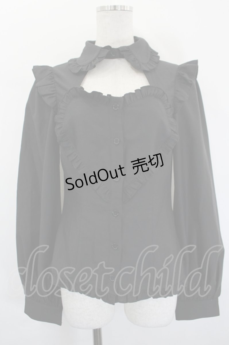 画像1: IMVAL / Heart Shirt  黒 I-26-05-20-007-PU-BL-SA-ZI (1)