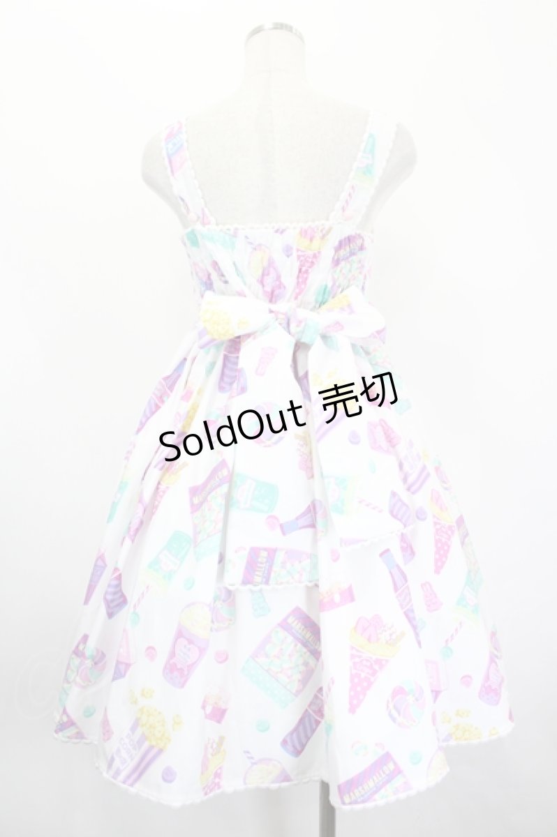 画像2: Angelic Pretty / Fancy Candyジャンパースカート  白 I-26-05-20-067-AP-OP-SA-ZI (2)