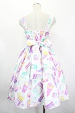 画像2: Angelic Pretty / Fancy Candyジャンパースカート  白 I-26-05-20-067-AP-OP-SA-ZI (2)