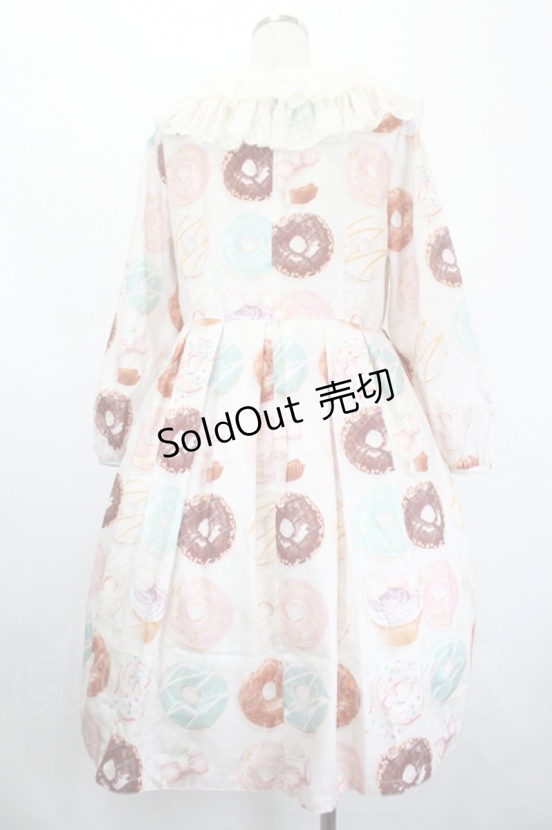 画像2: Leur Getter / Pastel Donuts袖付きワンピース  オフ白 I-26-05-20-072-LU-OP-SA-ZI (2)
