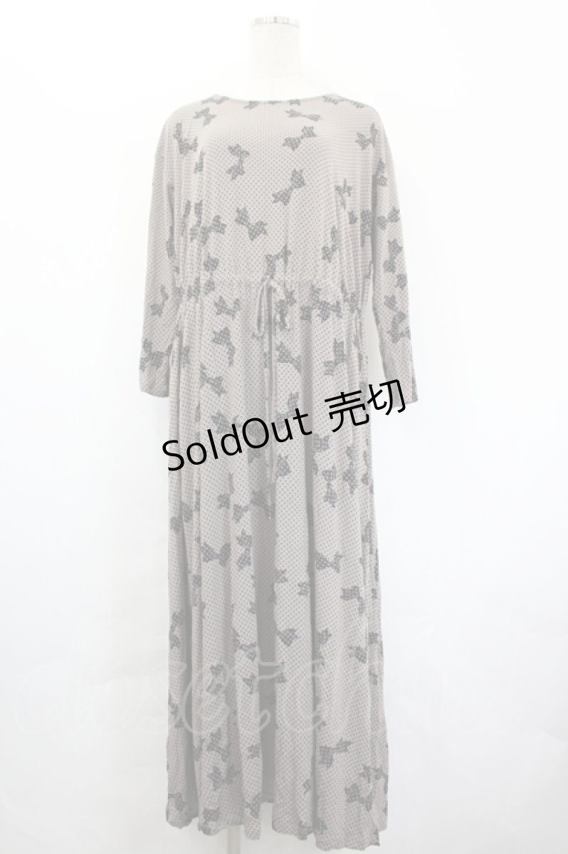画像1: INGEBORG / ドットリボンpt.ナイティワンピース＆ヘアバンドセット  ブラウン I-26-05-20-081-LO-OP-SA-ZI (1)