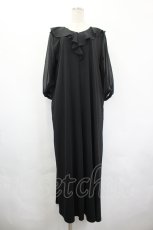 画像1: INGEBORG / フリルカラーワンピース  黒 I-26-05-20-082-LO-OP-SA-ZI (1)