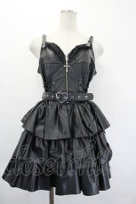 画像1: QOOZA / ONE PIECE × QOOZA / PERONA FAUX LEATHER DRESS  黒 I-26-05-20-089-PU-OP-SA-ZI (1)