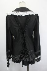 画像3: DimMoire / Cross Frill Blouse  黒Ｘ白 I-26-05-20-009-PU-BL-SA-ZI (3)