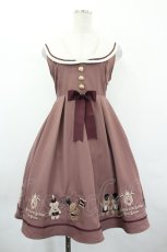 画像1: Amavel / Antique Bear Parade ジャンパースカート  ブラウン I-26-05-20-096-CA-OP-SA-ZI (1)