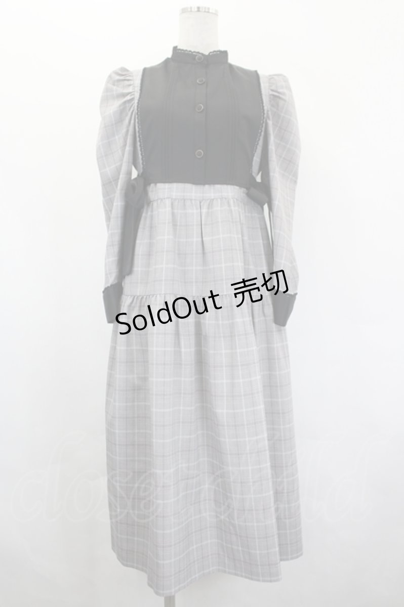 画像1: axes femme POETIQUE / サイドリボンビスチェ付ワンピース  ブラック I-26-05-20-110-AX-OP-SA-ZI (1)