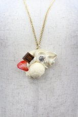 画像1: Q-pot. / Strawberry Parfaitネックレス  白Ｘ赤Ｘブラウン I-26-05-20-117-QP-AC-SA-ZI (1)