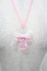 画像1: Nile Perch / クリアおしゃぶりネックレス  ピンク I-26-05-20-118-LO-AC-SA-ZI (1)