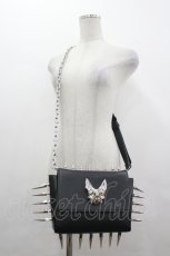 画像1: Grrr the Lipper / overkill dogショルダーバッグ  黒ｘシルバー I-26-05-20-124-PU-BG-SA-ZI (1)