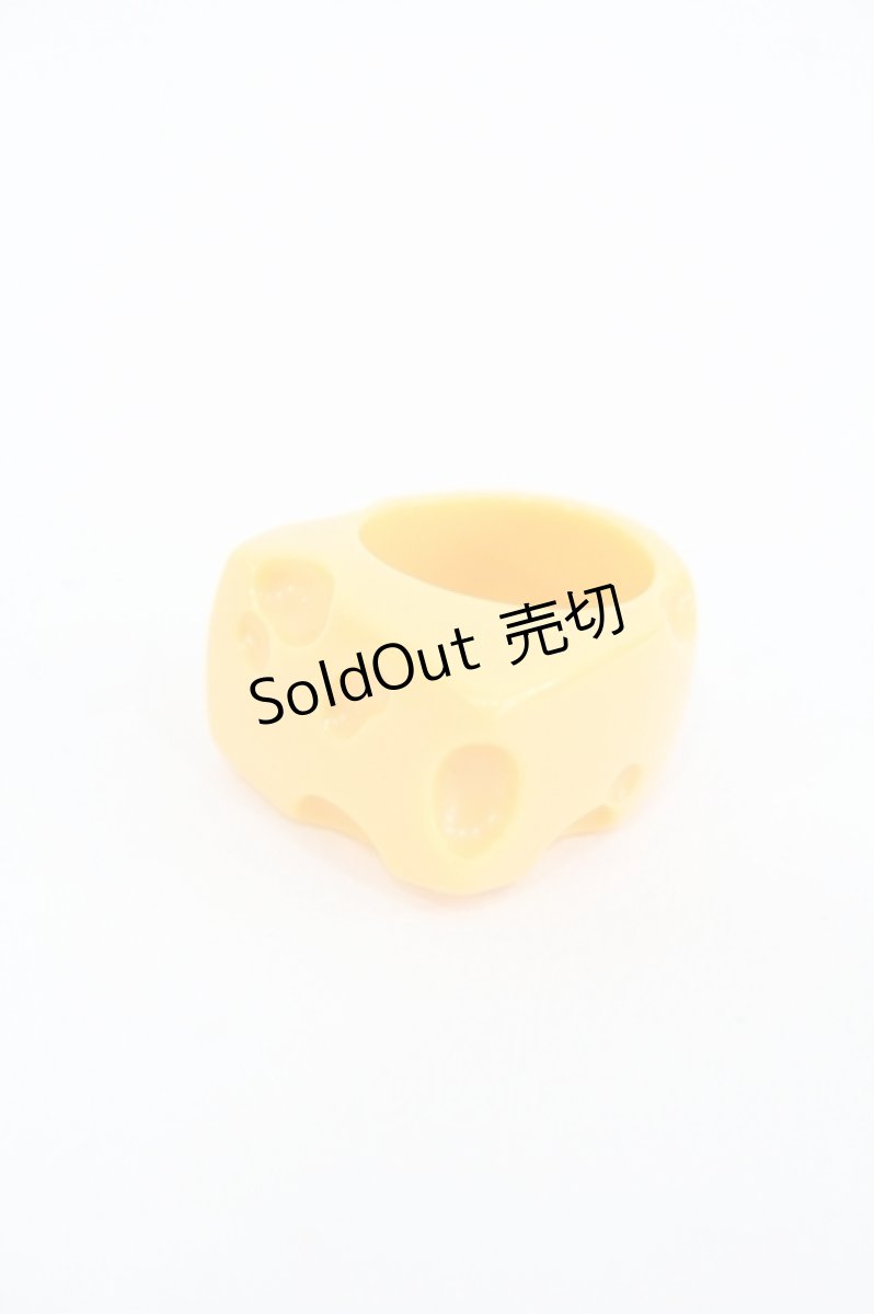 画像1: Q-pot. / Cheese Ring (L) 16号 イエロー I-26-05-20-135-QP-AC-SA-ZI (1)