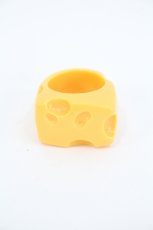 画像2: Q-pot. / Cheese Ring (L) 16号 イエロー I-26-05-20-135-QP-AC-SA-ZI (2)