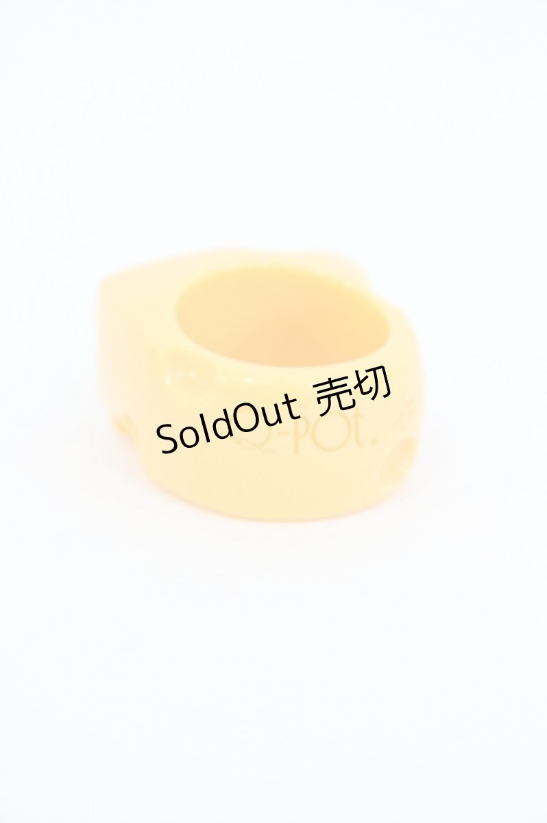 画像4: Q-pot. / Cheese Ring (L) 16号 イエロー I-26-05-20-135-QP-AC-SA-ZI (4)