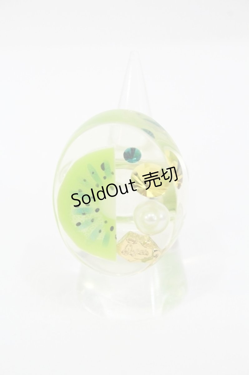画像2: Q-pot. / KIWI JELLYリング 約13号 グリーン I-26-05-20-140-QP-AC-SA-ZI (2)