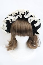 画像2: Hoshibako Works / 西洋人形魔法フリルカチューシャ  黒×ベージュ I-26-05-20-147-LO-AC-TE-ZI (2)