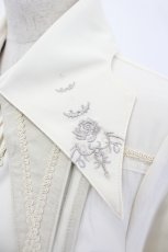 画像3: Ozz oneste / 薔薇刺繍&スナップボタンシャツ  アイボリー I-26-05-20-029-OO-BL-SA-ZI (3)
