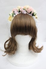 画像1: BABY,THE STARS SHINE BRIGHT / Le Bouquet Eternel ローズカチューシャ  ピンクＸ白 I-26-05-22-035-BA-AC-SA-ZI (1)