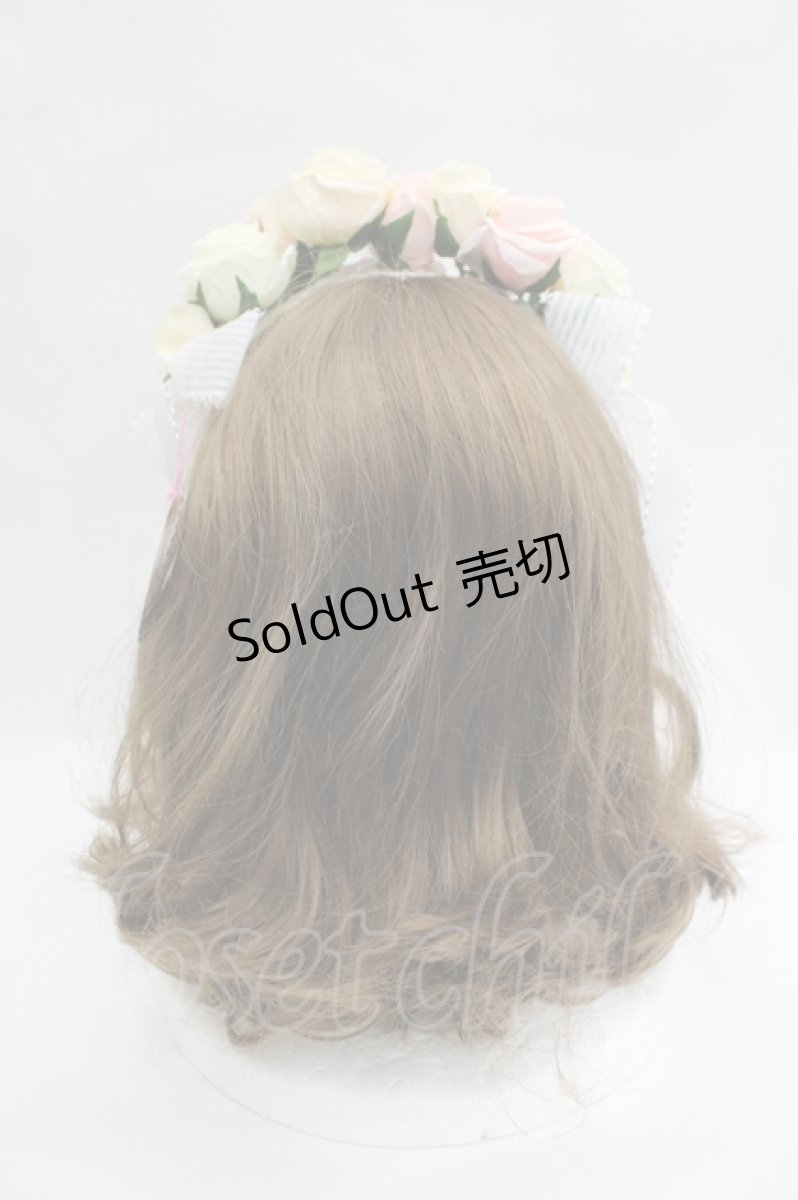 画像2: BABY,THE STARS SHINE BRIGHT / Le Bouquet Eternel ローズカチューシャ  ピンクＸ白 I-26-05-22-035-BA-AC-SA-ZI (2)