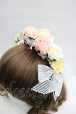 画像3: BABY,THE STARS SHINE BRIGHT / Le Bouquet Eternel ローズカチューシャ  ピンクＸ白 I-26-05-22-035-BA-AC-SA-ZI (3)