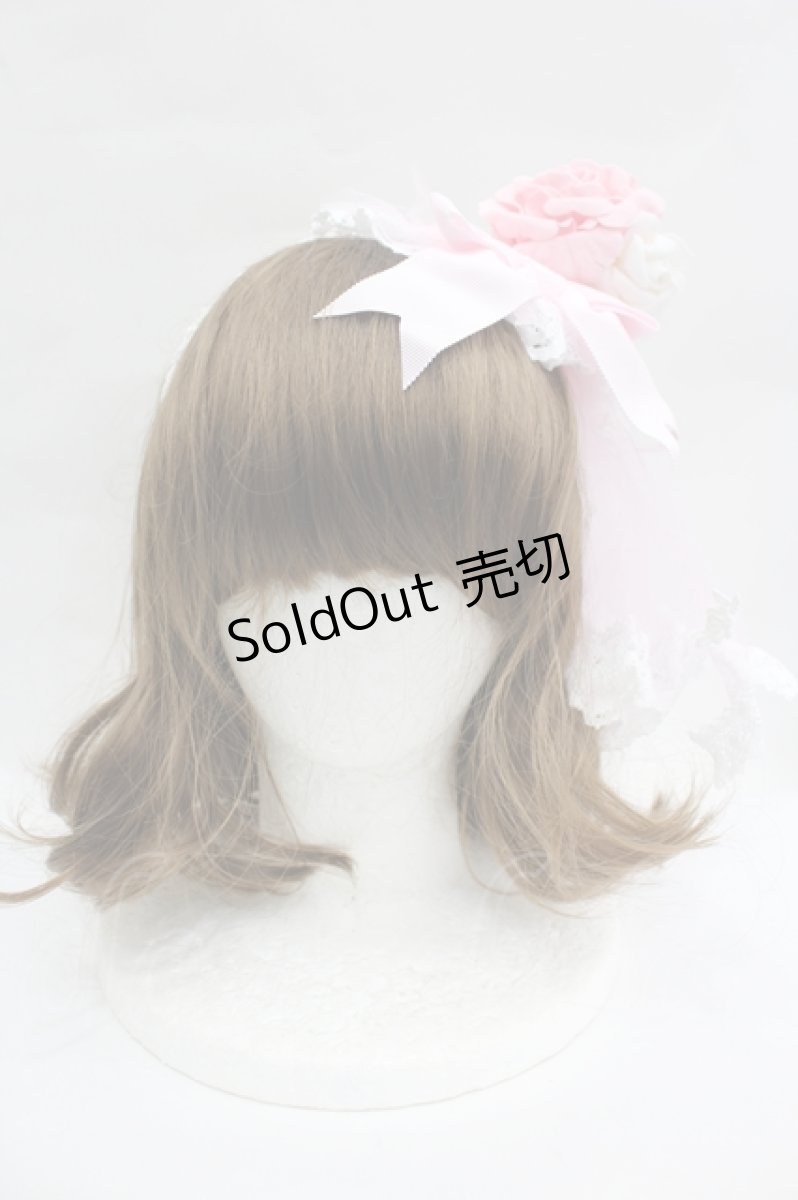 画像1: BABY,THE STARS SHINE BRIGHT / Marie Antoinette ヴェールカチューシャ  ピンクＸ白 I-26-05-22-041-BA-AC-SA-ZI (1)