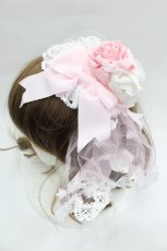 画像3: BABY,THE STARS SHINE BRIGHT / Marie Antoinette ヴェールカチューシャ  ピンクＸ白 I-26-05-22-041-BA-AC-SA-ZI (3)