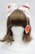 画像1: BABY,THE STARS SHINE BRIGHT / Strawberry’s Heart Drops柄リボンカチューシャ  ピンク I-26-05-22-046-BA-AC-SA-ZI (1)