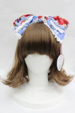 画像1: BABY,THE STARS SHINE BRIGHT / Strawberry’s Heart Drops柄リボンカチューシャ  ブルー I-26-05-22-047-BA-AC-SA-ZI (1)