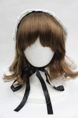 画像2: BABY,THE STARS SHINE BRIGHT / シェリルレーシィヘッドドレス  白Ｘ黒 I-26-05-22-056-BA-AC-SA-ZI (2)