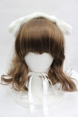 画像1: BABY,THE STARS SHINE BRIGHT / くみゃちゃんファーヘッドドレス  白 I-26-05-22-062-BA-AC-SA-ZI (1)