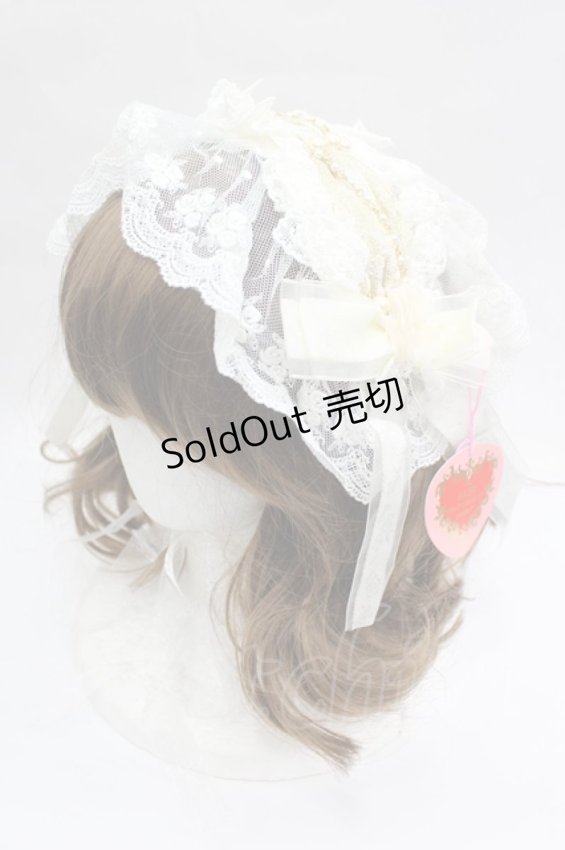 画像1: BABY,THE STARS SHINE BRIGHT / a Rose  ガラスドームに閉じ込めた一輪の薔薇 ヘッドドレス  生成り I-26-05-22-066-BA-AC-SA-ZI (1)