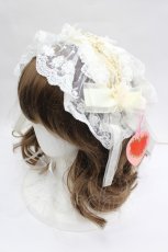 画像1: BABY,THE STARS SHINE BRIGHT / a Rose  ガラスドームに閉じ込めた一輪の薔薇 ヘッドドレス  生成り I-26-05-22-066-BA-AC-SA-ZI (1)