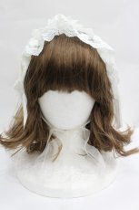 画像2: BABY,THE STARS SHINE BRIGHT / a Rose  ガラスドームに閉じ込めた一輪の薔薇 ヘッドドレス  生成り I-26-05-22-066-BA-AC-SA-ZI (2)