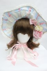 画像1: BABY,THE STARS SHINE BRIGHT / Dreaming Of Little Lover 柄ボンネット  サックス I-26-05-22-073-BA-AC-SA-ZI (1)