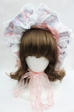 画像1: BABY,THE STARS SHINE BRIGHT / Marie Antoinette〜美しき王妃の華麗なる肖像〜ボンネット  サックス I-26-05-22-074-BA-AC-SA-ZI (1)