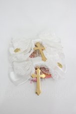 画像1: BABY,THE STARS SHINE BRIGHT / St.Cathedral  ロザリオの誓い リボンコーム  白 I-26-05-22-084-BA-AC-SA-ZI (1)